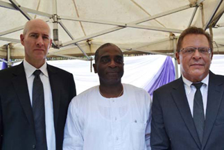 From right,Consulate General of United State of America,Mr F.John Bray;Mr Segun Awolowo ,Political/Economic Section Chief,Mr Thomas Hines. .DURING THE LAYING-IN STATE OF MAMA HID AWOLOWO AT PARK LANE,APAPA,LAGOS.PHOTO BY AKEEM SALAU
