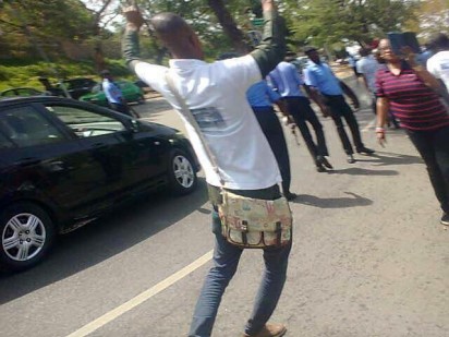 Supporters of Nnamdi Kanu stormed Abuja on Monday, November 23, 2015, in a solidarity protest for their leader who was arraigned in Wuse Zone 2 Magistrate Court, Abuja