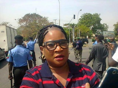 Supporters of Nnamdi Kanu stormed Abuja on Monday, November 23, 2015, in a solidarity protest for their leader who was arraigned in Wuse Zone 2 Magistrate Court, Abuja