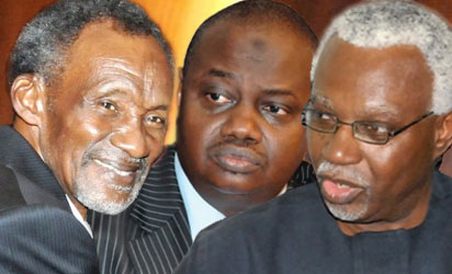 Chief Justice of Nigeria (CJN), Justice Mahmud Mohammed , EFCC Chairman Lamorde and Independent Corrupt Practices Commission (ICPC) chairman, Mr. Ekpo Nta.