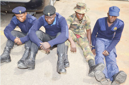 NABBED: The suspects.