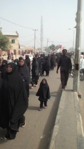 Protesting members of the Shiite sect