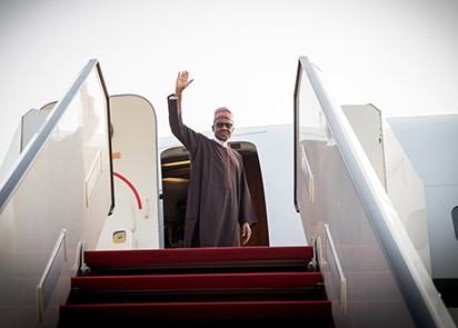 Buhari travels to Kenya on a state visit ; Photo: Bayo Omoboriowo 