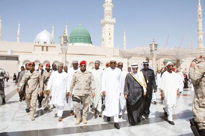 President Muhammadu Buhari arriving Medinah for lesser Hajj, Umrah to pray for Nigeria.