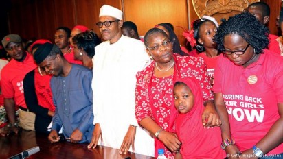 File: Buhari meeting with BBOG campaigners in Aso Villa, Abuja.