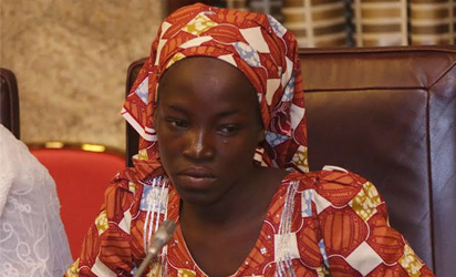 Rescued Chibok girl, Amina Ali 