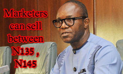 NEW FUEL PRICE—Minister of State, Petroleum, Dr. Ibe Kachikwu, briefing newsmen on the new fuel price, yesterday, in Abuja.