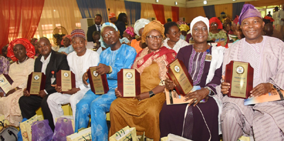 Cross section of the award recipients during the Long Service Merit Award as part of activities marking the Y2016 Public Service Day with the theme Inclusiveness and Public Service Delivery, at the Adeyemi Bero Auditorium, Alausa, Ikeja on Thursday, June 16, 2016.