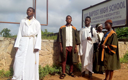 Students in Osun go to school in their Church robes