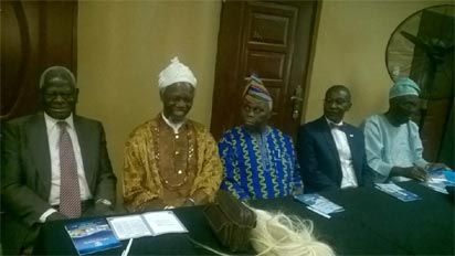 L–R:Emeritus Professor Ayo Banjo; Eze Prof. Chukwuemeka Ike; Chairman, University Press Plc, Dr. Lalekan Are; MD, UP Plc, Mr. Samuel Kolawole and guest lecturer, Emeritus Professor Ayo Bamgbose at the event