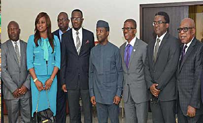 •Members of the South East/ South South Professionals with Vice President Yemi Osinbajo after a meeting with the the VP.