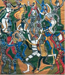 • Gala Day under the River IB by Bruce Onobrakpeya