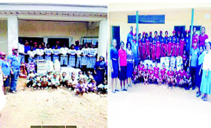 •Pupils of Udoka Primary School after they were fed and •Beneficiaries of the free feeding newly introduced