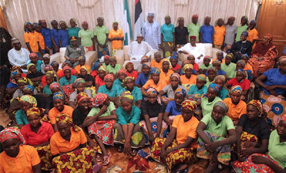 BUHARI 82GIRLS Chibok Girls: Your girls `ll return, Buhari tells parents of abducted students