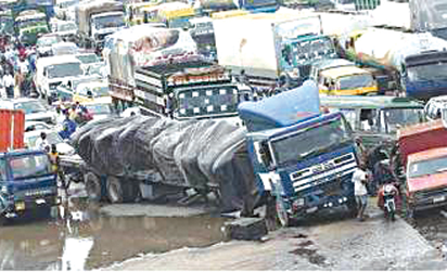 Apapa traffic Motorists, residents groan over bad roads in Lagos