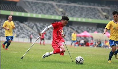 one legged football king melts chinese hearts vanguard news nigeria