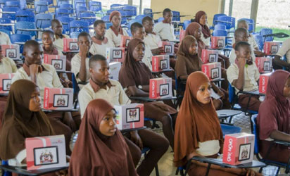 Osun students with their Opon Imo