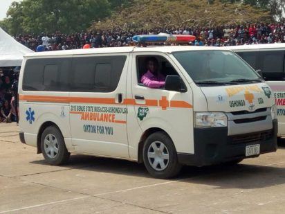 Benue state ambulance convey corpses of victims of herdsmen killings in Benue to IBB Square, Makurdi for funeral rites