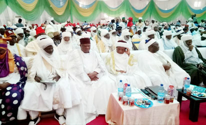 IGP Ibrahim Kpotun-Idris, Governors, traditional rulers and guests during the Northern states stakeholders security summit held in Kaduna on Wednesday