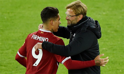 Firmino Klopp Klopp praises Firmino as Brazilian ends goal drought