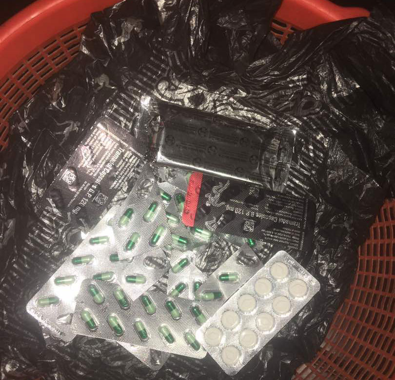 Tramadol tablets recovered from the suspects