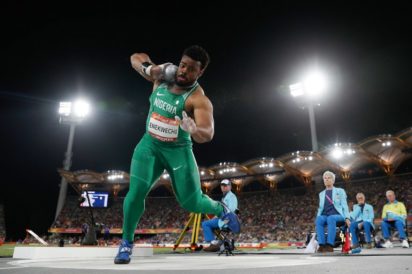 put shot silver chukwuebuka commonwealth nigeria games clinches athletics
