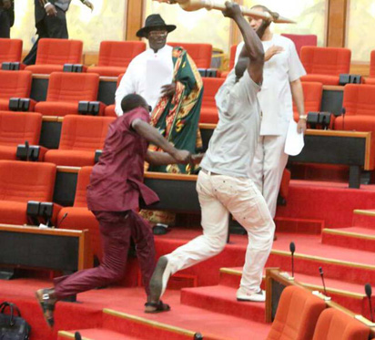 Mace moving out Questions, as thugs overrun NASS security to steal Mace