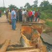 Road inaugurated by Delta govt collapses barely 2 months after