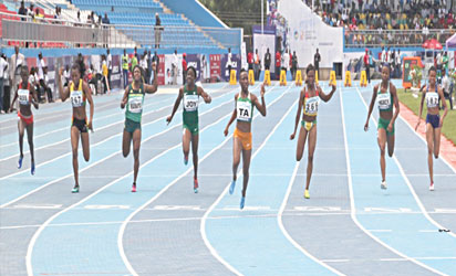 Athletes during Asaba games