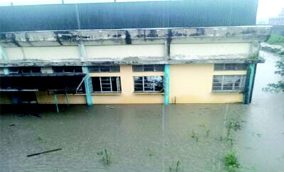 Chronicle Newspaper Office overflooded