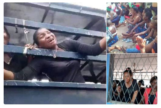 112 pro-Biafra Imo women who were arrested, detained and remanded in Owerri prison for participating in a peaceful protest to demand the whereabouts of the leader of the Indigenous People of Biafra, IPOB, Nnamdi Kanu.
