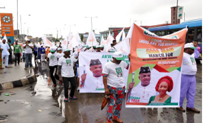 •Akwa-Ibom indigines campaigning for Udom in Lagos