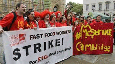 McDonald’s workers stage strike over sexual harassment