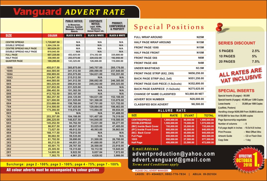 advertise with us vanguard news nigeria