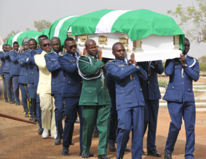 Pic.8. Burial of Flt. Lt. Perowei Jacob and 4 others in Abuja e1546956802575 Day soldiers wept! - Vanguard News Nigeria