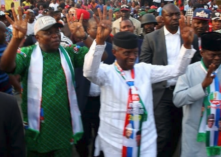 Buhari defeats Atiku in Obasanjo's polling unit Buhari defeats Atiku in Obasanjo's polling unit