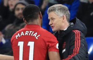 Manchester United Martial and Solskjaer