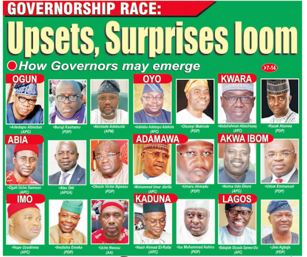 Governorship cabdiates