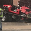 Speeding Porsche crashes into second storey after losing control