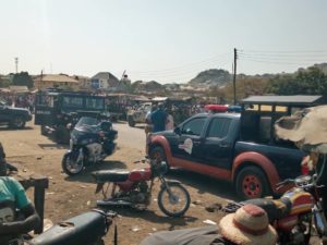 Scene from the money heist in Abuja
