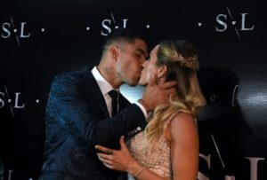 Suarez renews wedding vow. PHOTO: AFP