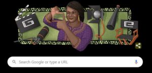 Amaka Igwe Doodle as displayed on Google's Homepage