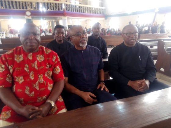 Peter Obi,Senetors, Abaribe, Umeh arrive at Nnamdi kanu's parents funeral