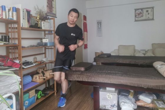 Man runs marathon in apartment as China fights virus with exercise