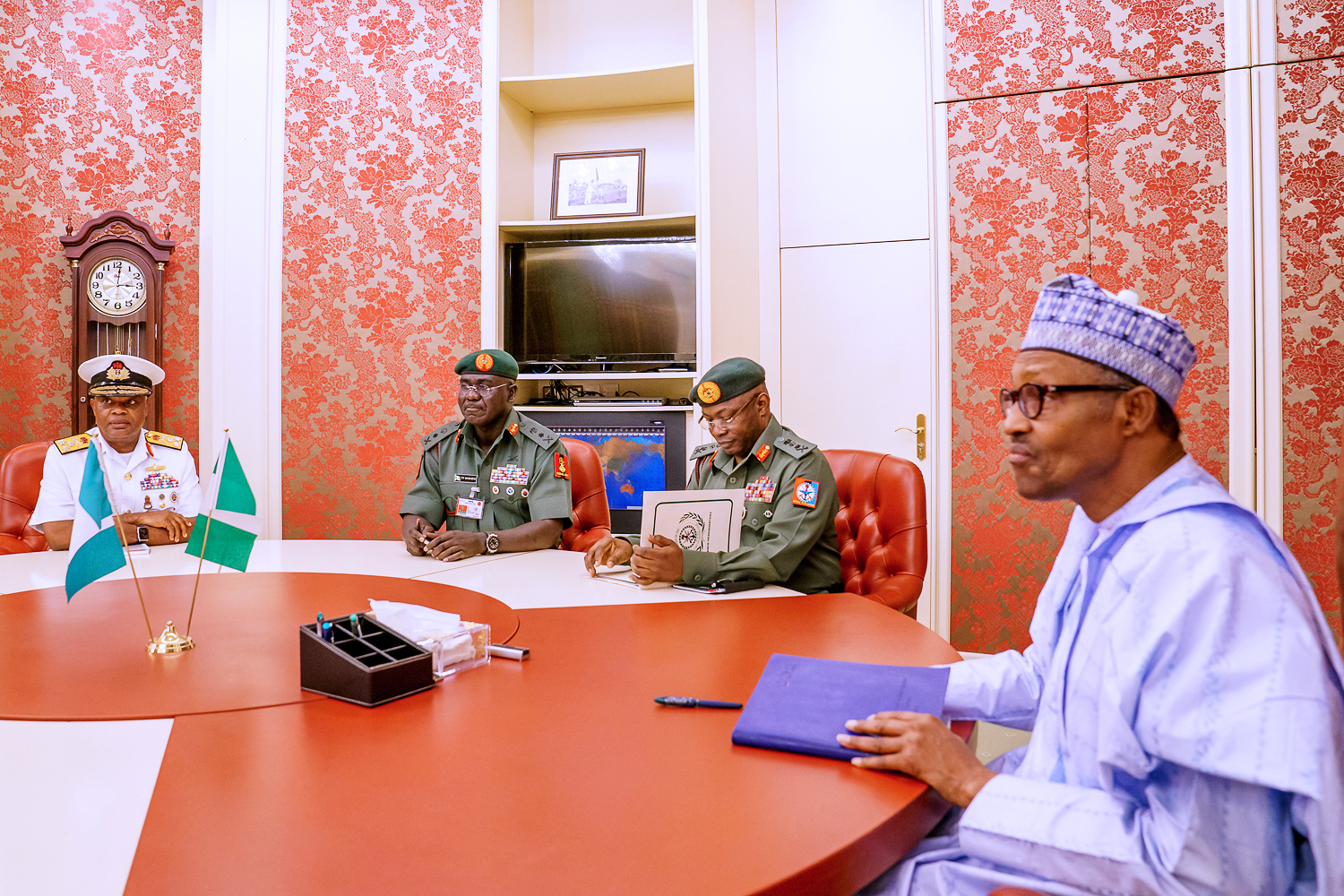 I will not accept any further escalation of insecurity, Buhari warns service chiefs