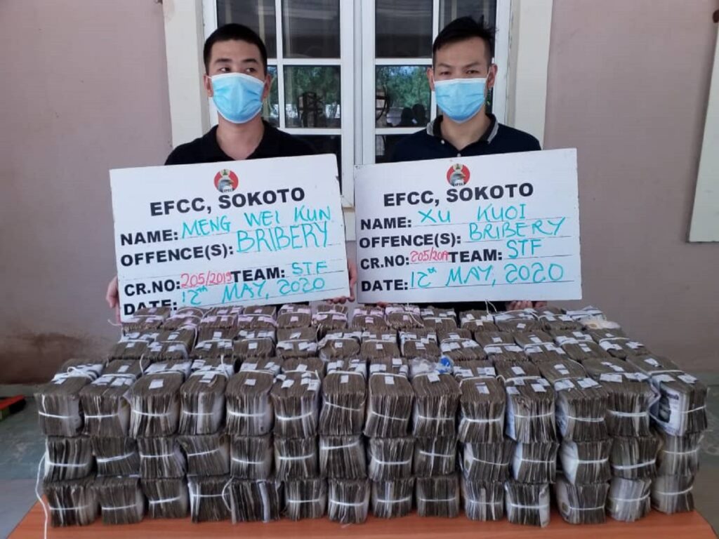 Court grants bail to 2 Chinese accused of offering N100m bribe to EFCC officers