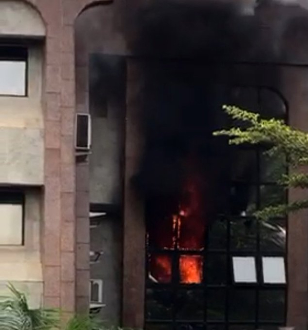 Breaking: Fire guts NIPOST headquarters Abuja