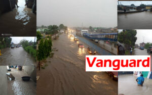 Photos of Lagos areas flooded as Lagosians wake up to rain rhythm