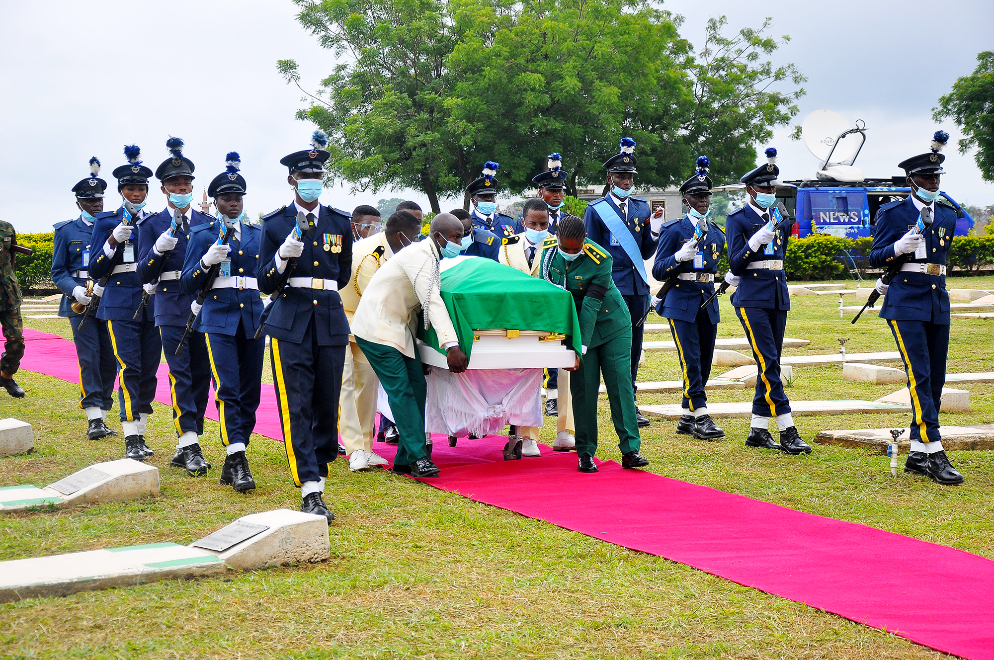 PHOTOS: Tears, tributes galour as Flying Officer Arotile is buried with full military honour