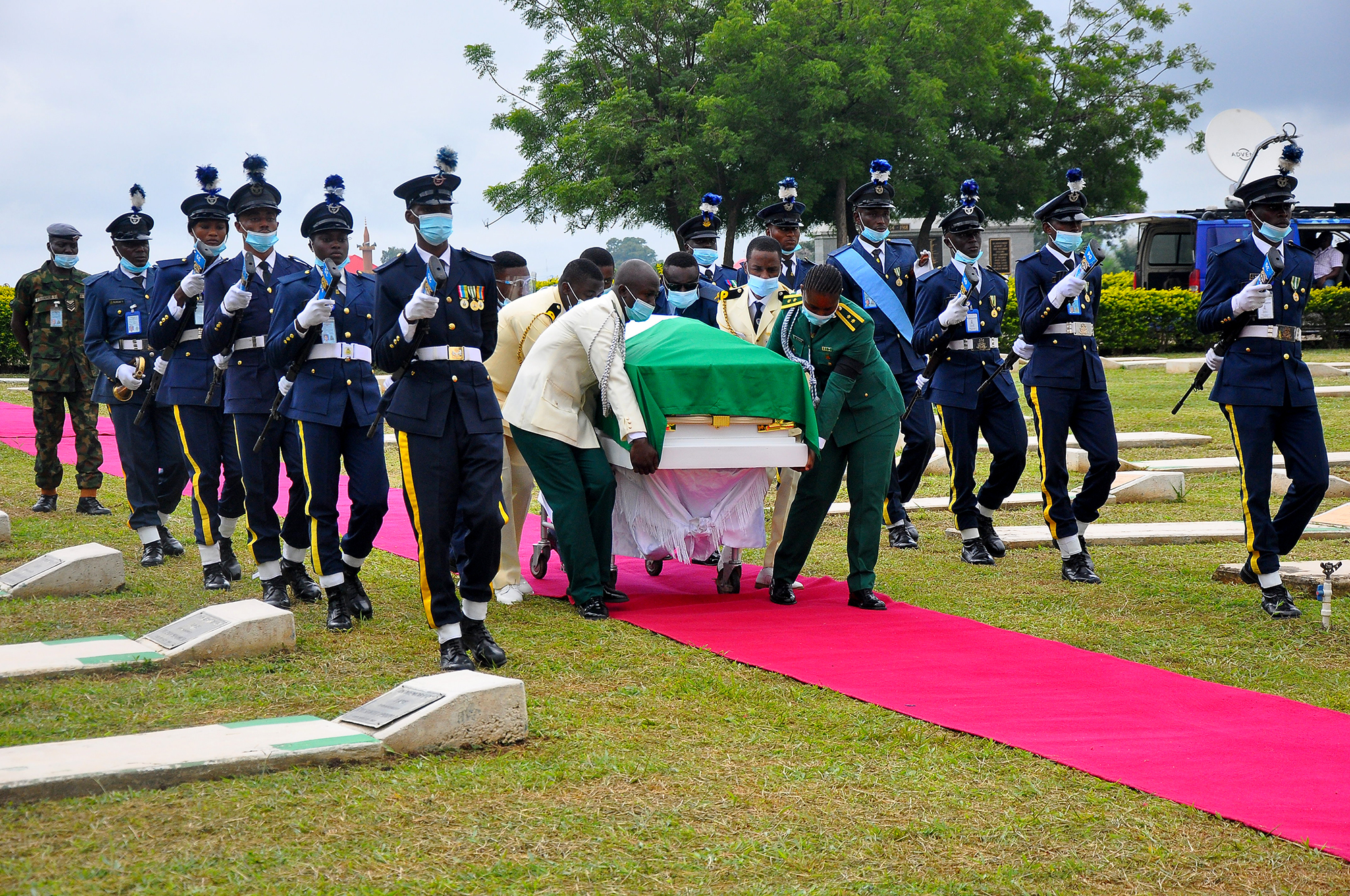 PHOTOS: Tears, tributes galour as Flying Officer Arotile is buried with full military honour